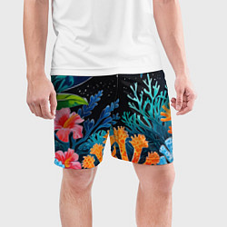 Шорты спортивные мужские Космические кораллы, цвет: 3D-принт — фото 2