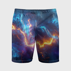 Мужские спортивные шорты Космическая молния текстура