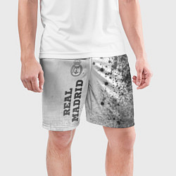 Шорты спортивные мужские Real Madrid - white gradient по-вертикали, цвет: 3D-принт — фото 2