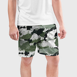 Шорты спортивные мужские Текстурный камуфляж, цвет: 3D-принт — фото 2