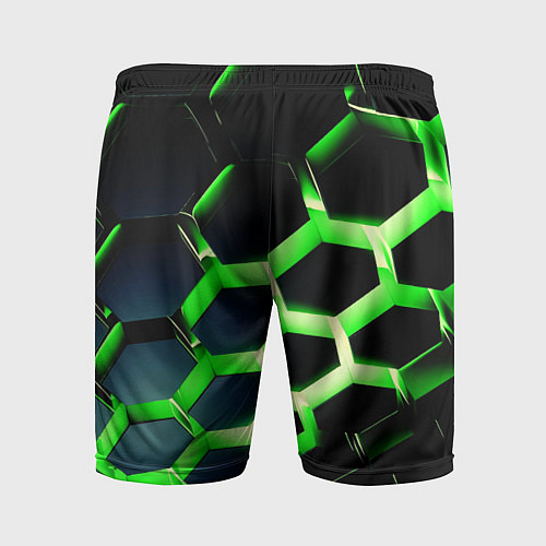 Мужские спортивные шорты Neon Honeycombs / 3D-принт – фото 2