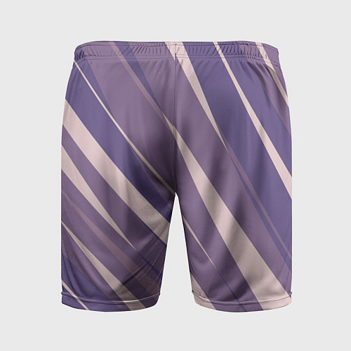 Мужские спортивные шорты Фиолетовый абстрактные полосы / 3D-принт – фото 2