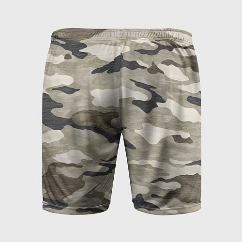 Мужские спортивные шорты Песочный камуфляж / 3D-принт – фото 2