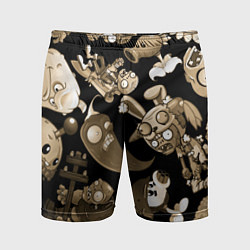 Мужские спортивные шорты Растения против зомби в бежевом цвете