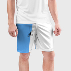 Шорты спортивные мужские Моляр красит стену, цвет: 3D-принт — фото 2
