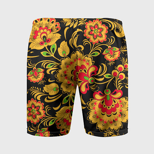 Мужские спортивные шорты Хохлома - роспись / 3D-принт – фото 2