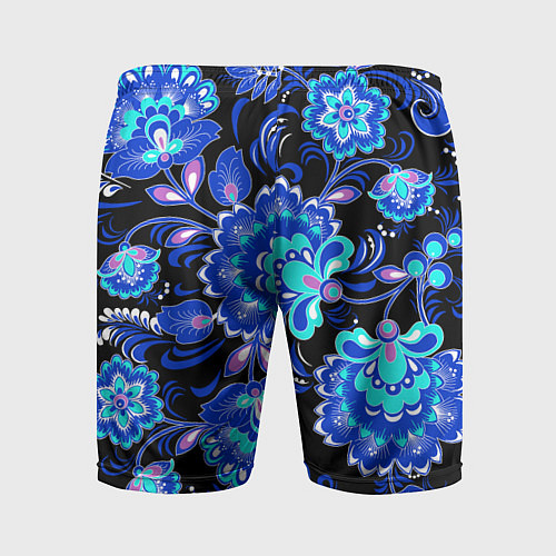 Мужские спортивные шорты Хохлома негатив / 3D-принт – фото 2