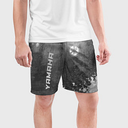 Шорты спортивные мужские Yamaha - grey gradient вертикально, цвет: 3D-принт — фото 2