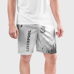 Шорты спортивные мужские Liverpool - white gradient вертикально, цвет: 3D-принт — фото 2