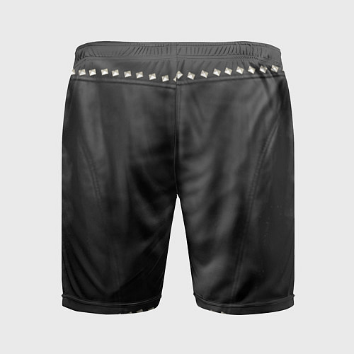 Мужские спортивные шорты Кожаная косуха с клепками / 3D-принт – фото 2