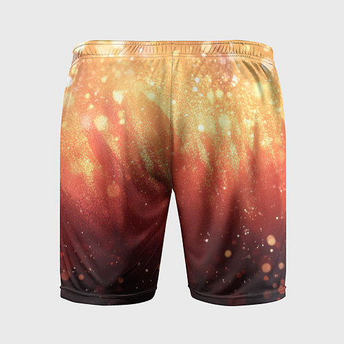 Мужские спортивные шорты Желто-красная текстура блестящая / 3D-принт – фото 2