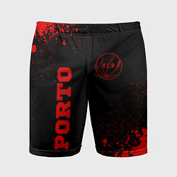 Мужские спортивные шорты Porto - red gradient вертикально