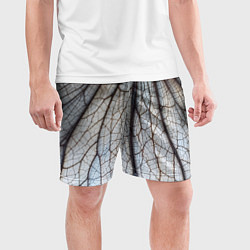 Шорты спортивные мужские Прожилки растения, цвет: 3D-принт — фото 2