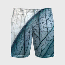 Шорты спортивные мужские Листья с прожилками, цвет: 3D-принт