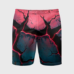 Шорты спортивные мужские Объемные разломы текстура, цвет: 3D-принт