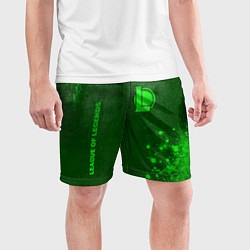 Шорты спортивные мужские League of Legends - green gradient вертикально, цвет: 3D-принт — фото 2