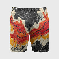 Мужские спортивные шорты Красно-черная потертая текстура