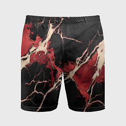 Мужские спортивные шорты Красно-черная потертая текстура