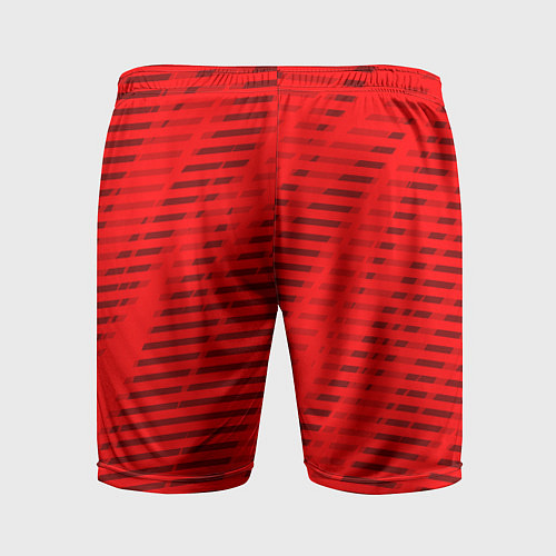 Мужские спортивные шорты Красный полосатый / 3D-принт – фото 2
