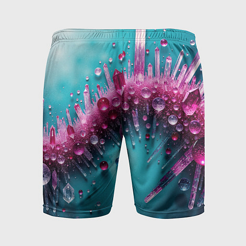 Мужские спортивные шорты Розовые кристаллы / 3D-принт – фото 2