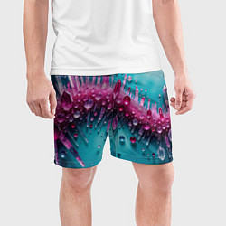 Шорты спортивные мужские Розовые кристаллы, цвет: 3D-принт — фото 2