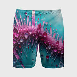Шорты спортивные мужские Розовые кристаллы, цвет: 3D-принт