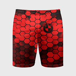 Мужские спортивные шорты BMW карбоновая абстракция