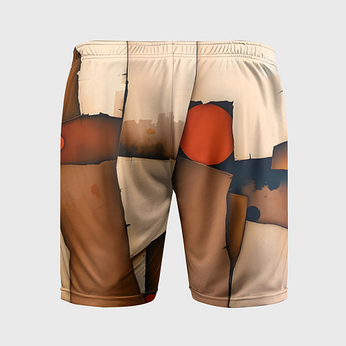 Мужские спортивные шорты Фрагментированная композиция / 3D-принт – фото 2
