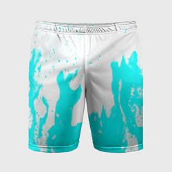 Шорты спортивные мужские Голубой огонь текстура, цвет: 3D-принт