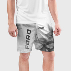 Шорты спортивные мужские Ford - white gradient вертикально, цвет: 3D-принт — фото 2