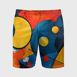 Мужские спортивные шорты Динамичный красочный паттерн