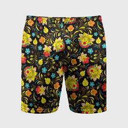 Мужские спортивные шорты Хохлома цветы