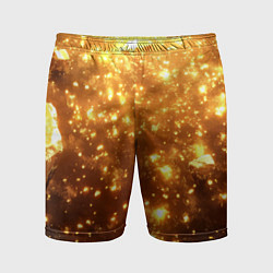 Шорты спортивные мужские Золотые блестки потертая текстура, цвет: 3D-принт