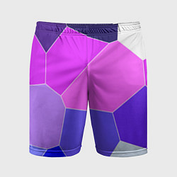 Мужские спортивные шорты Сине-розовый крупные фрагменты