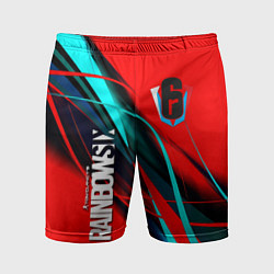 Мужские спортивные шорты Rainbow six геометрия полосы