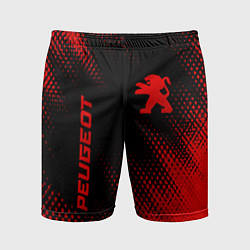 Шорты спортивные мужские Peugeot - red gradient вертикально, цвет: 3D-принт
