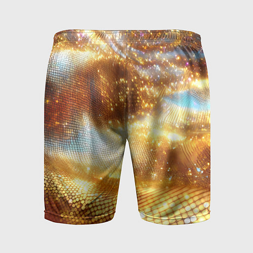 Мужские спортивные шорты Блестящая золотая текстура / 3D-принт – фото 2