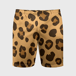 Мужские спортивные шорты Коричневые пятна леопарда