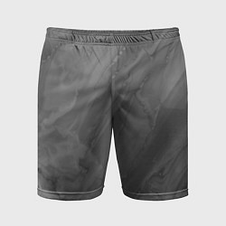Шорты спортивные мужские Серая текстура каменная мрамор, цвет: 3D-принт