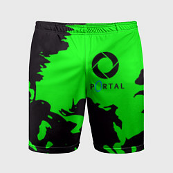 Шорты спортивные мужские Portal черный дым, цвет: 3D-принт