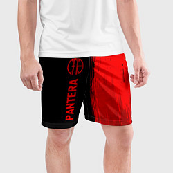 Шорты спортивные мужские Pantera - red gradient по-вертикали, цвет: 3D-принт — фото 2