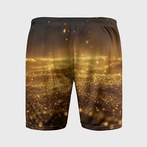 Мужские спортивные шорты Золотая пыль на черном / 3D-принт – фото 2
