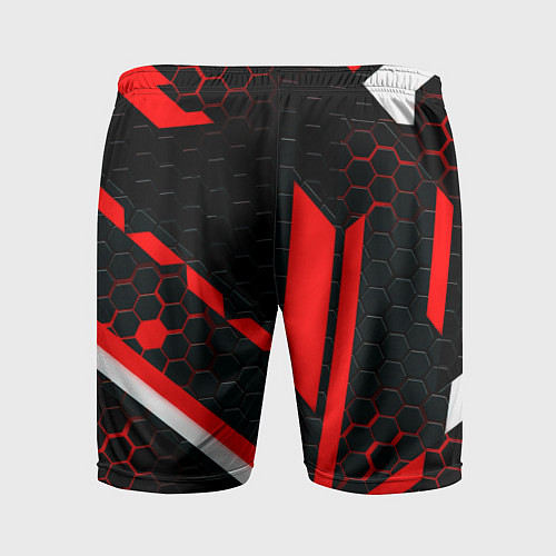 Мужские спортивные шорты Monster energy sport geometry / 3D-принт – фото 2