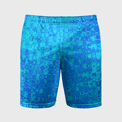 Шорты спортивные мужские Голубой неоновый абстрактная текстура, цвет: 3D-принт