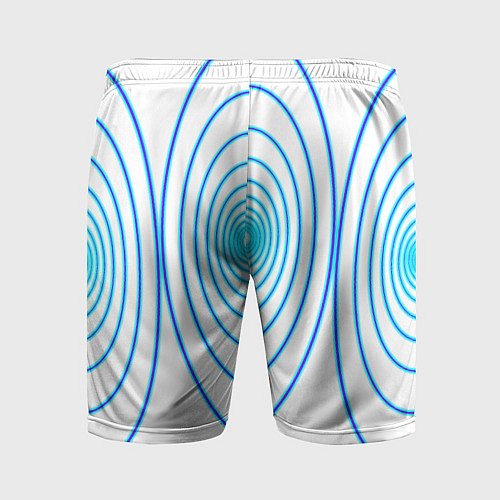 Мужские спортивные шорты Овалы с свечением / 3D-принт – фото 2