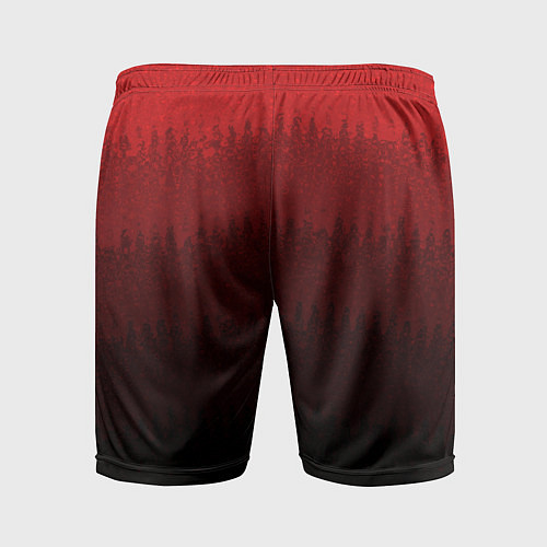 Мужские спортивные шорты Градиент красный текстурные полосы / 3D-принт – фото 2