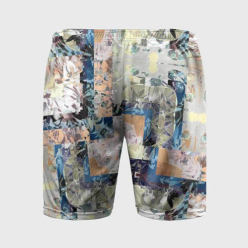 Мужские спортивные шорты Цветочная геометрическая абстракция / 3D-принт – фото 2