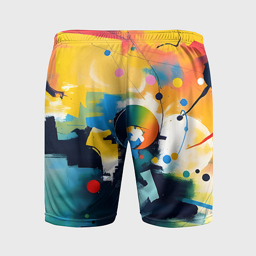 Мужские спортивные шорты Абстракция в деталях / 3D-принт – фото 2