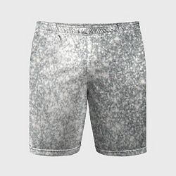 Шорты спортивные мужские Серебро, цвет: 3D-принт