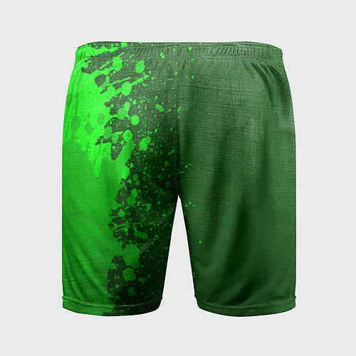 Мужские спортивные шорты Burzum - green gradient по-вертикали / 3D-принт – фото 2
